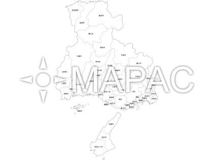 兵庫県の白地図 文字入り ダウンロード 地図の無料素材 地図ac