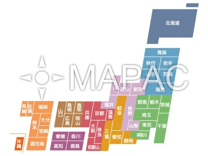 日本地図 デザインマップ03 ダウンロード 地図の無料素材 地図ac