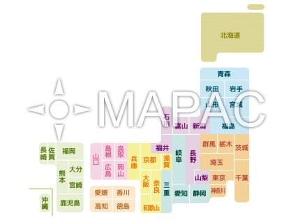 日本地図 デザインマップ01 ダウンロード 地図の無料素材 地図ac